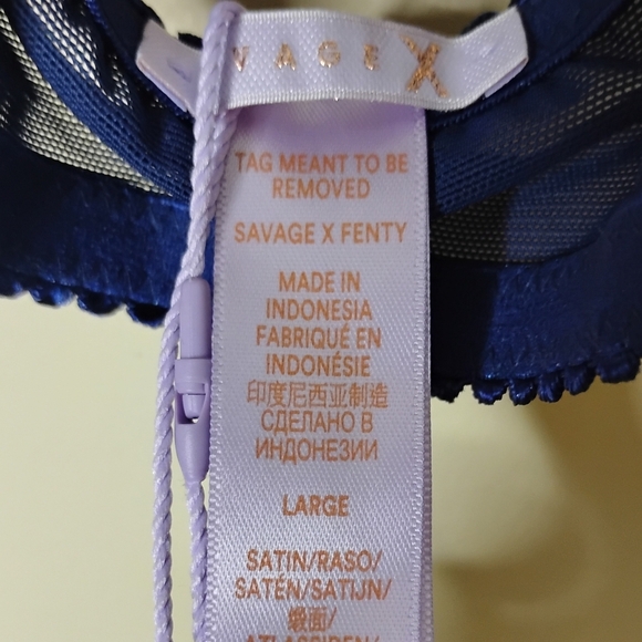 NWT Savage Fenty Butterfly Lace Bralette Size L - Picture 11 of 11
